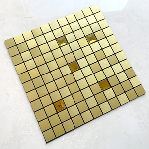 SXP nice looking glass mosaic tile for home decoration  peel and stick gold mosaic tile