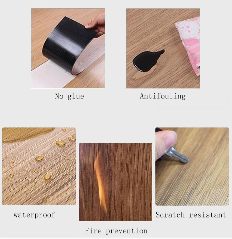 Customized Waterproof Fireproof Strong Glue Down Rigid Core Self Adhesive Vinyl Floor Plastic Carpet Flooring