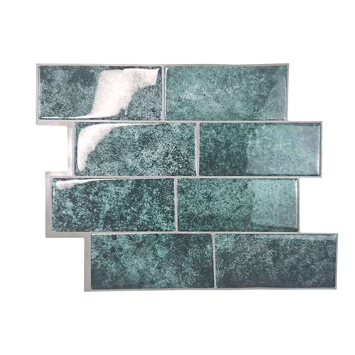 Peel and Stick Backsplash Green Subway Tiles 3D Self-Adhesive Kitchen Backsplash Tiles Stick on Tiles Brick