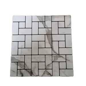 cheap mosaic tiles peel and stick wall tile black and white marble mosaic wall tile