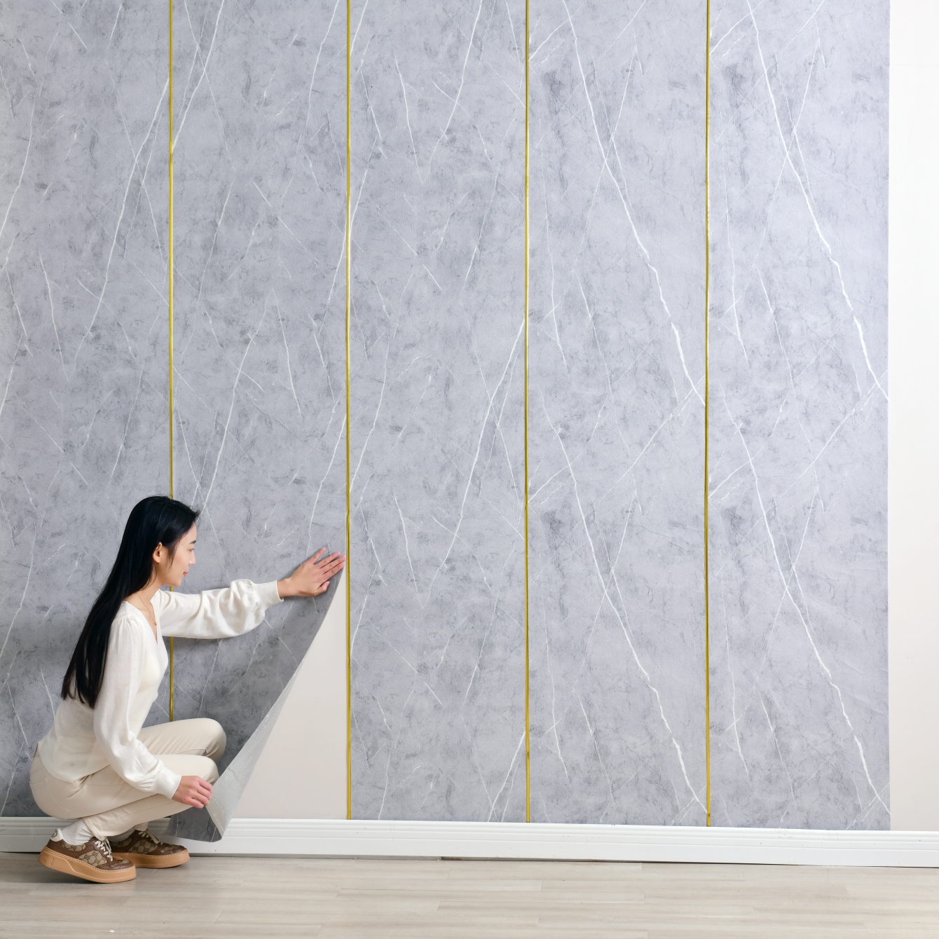 LINEN  MARBLE FOAM  WALLPAPER IN ROLL  decorative wall panels wallpaper rolls interior decoration