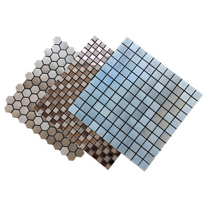 Wholesale Tile Mirror Mosaic Wallpaper Dinding 3D  Peel and Stick Wall Tile