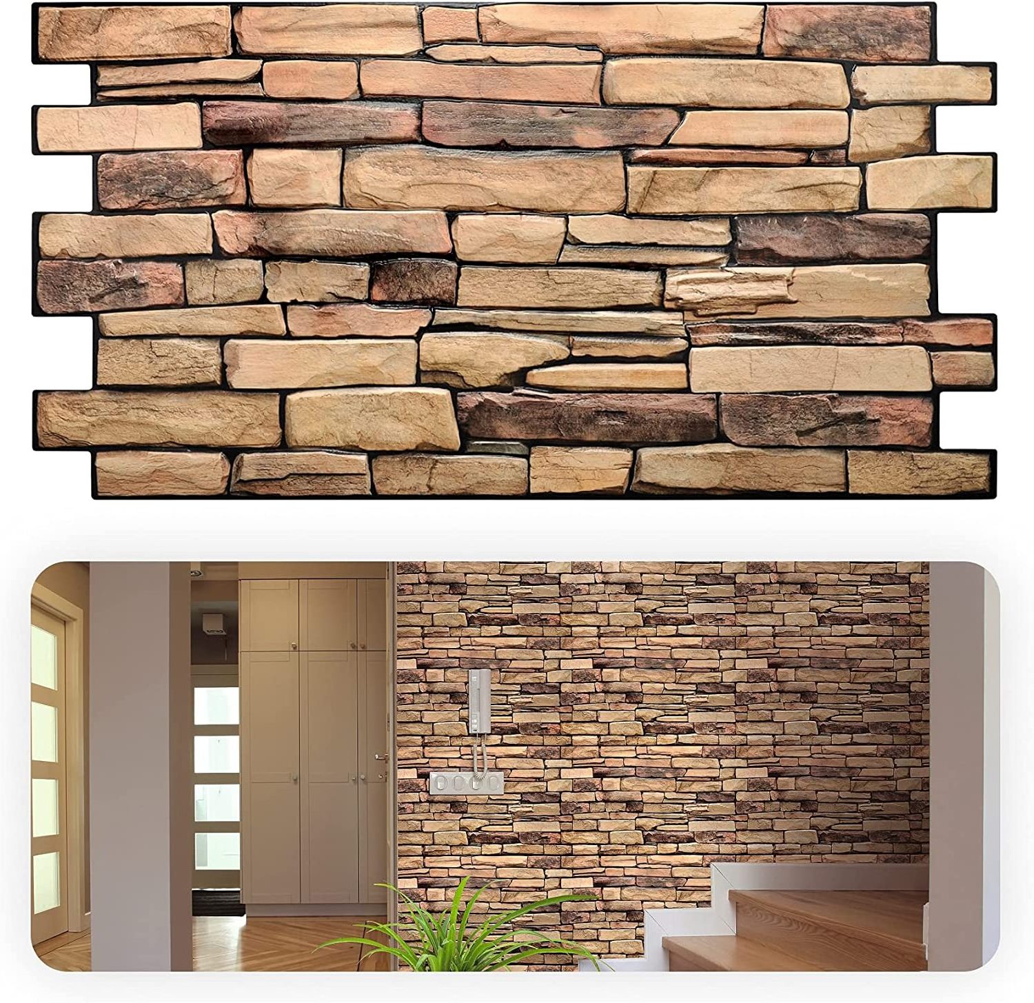 custom size  pvc  panel 3d wall sticker faux brick panels