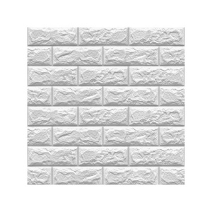 Factory Peel and Stick Wallpaper Stone Wall Panel Foam Brick Self-Adhesive 3D Wallpaper