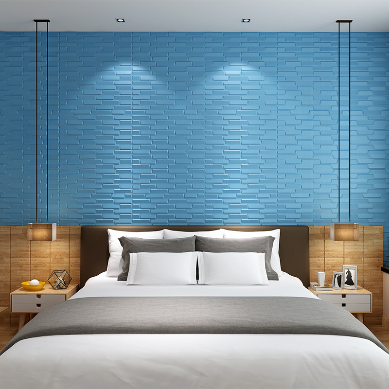 good quality new design peel and stick  3D PE foam wallpaper wall panel wall sticker