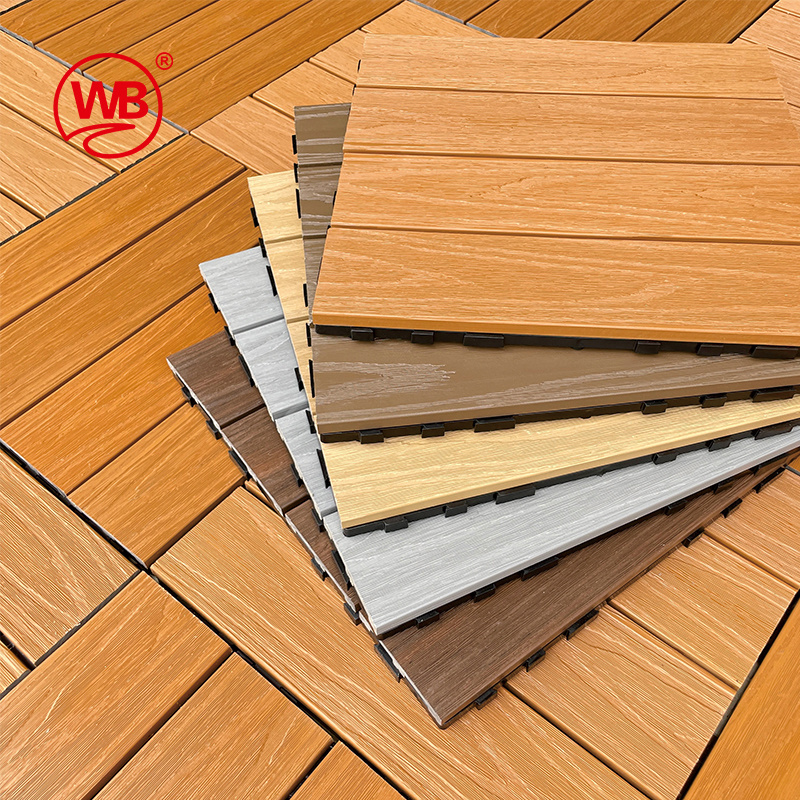 Waterproof outdoor flooring interlocking deck tiles composite wpc decking