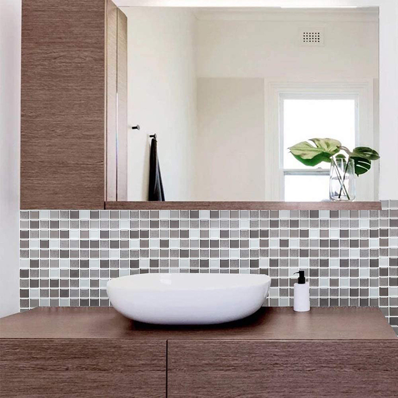 Waterproof Home Wall Decoration Smart Vinyl Tile Light 3D Mosaic Peel and Stick Wall Tile Stickers