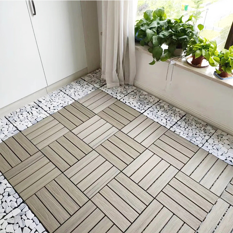 Waterproof outdoor flooring interlocking deck tiles composite wpc decking