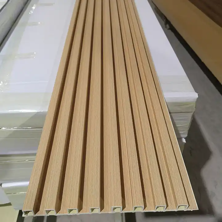 Decorative WPC PVC  fluted wood alternatives Interior & Exterior WPC Wall Covering Plastic Cladding  Wood Wall Panels