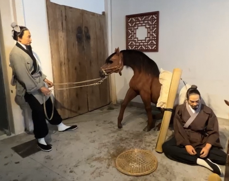 High Quality Lifelike Adult tall horse pulling a carriage Wax Figure For Sale