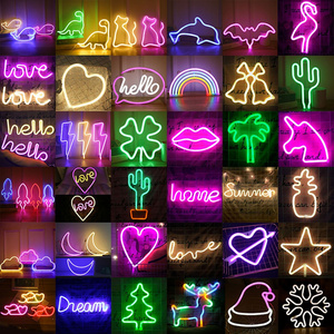 Custom Decoration Flex Strip Wall LED Neon Lights Wedding Guitar Palm Tree Valentine Garden Party DIY RGB Flexible Neon Sign