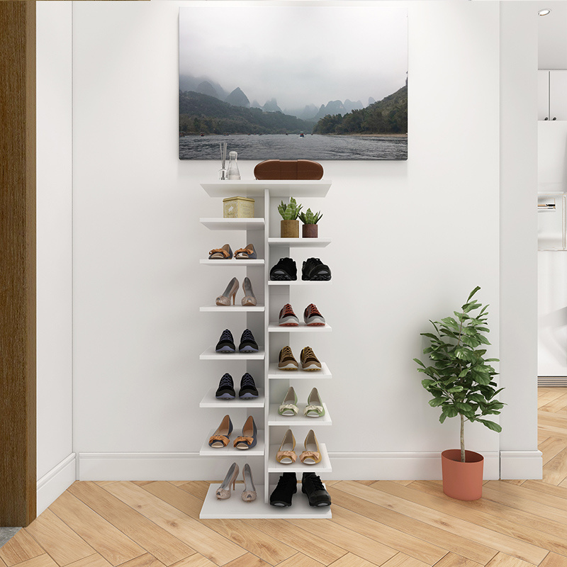 Entryway Shoes Storage Stand, Modern 7 Tiers Shoe Rack Organizer, Space Saving Vertical shoe cabinet