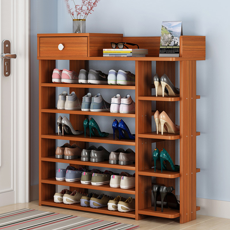 Home Furniture Large Capacity Shoe Storage Cabinet Shoe Rack Designs Wood Multifunctional With Drawer Shoe Organizer