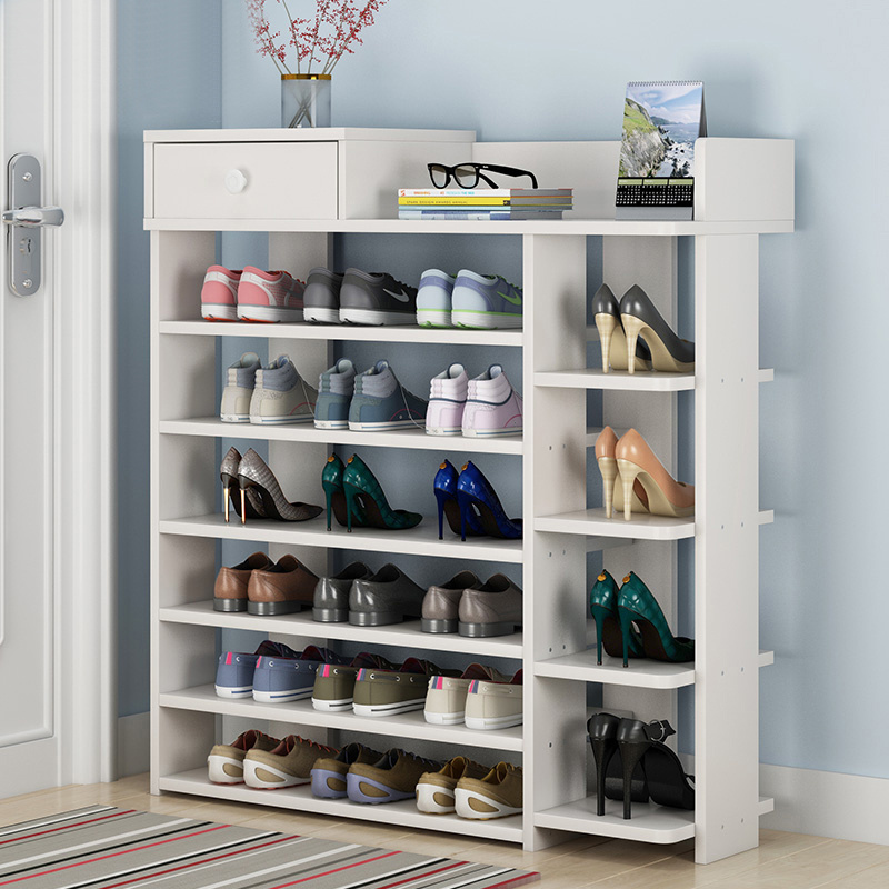 Home Furniture Large Capacity Shoe Storage Cabinet Shoe Rack Designs Wood Multifunctional With Drawer Shoe Organizer