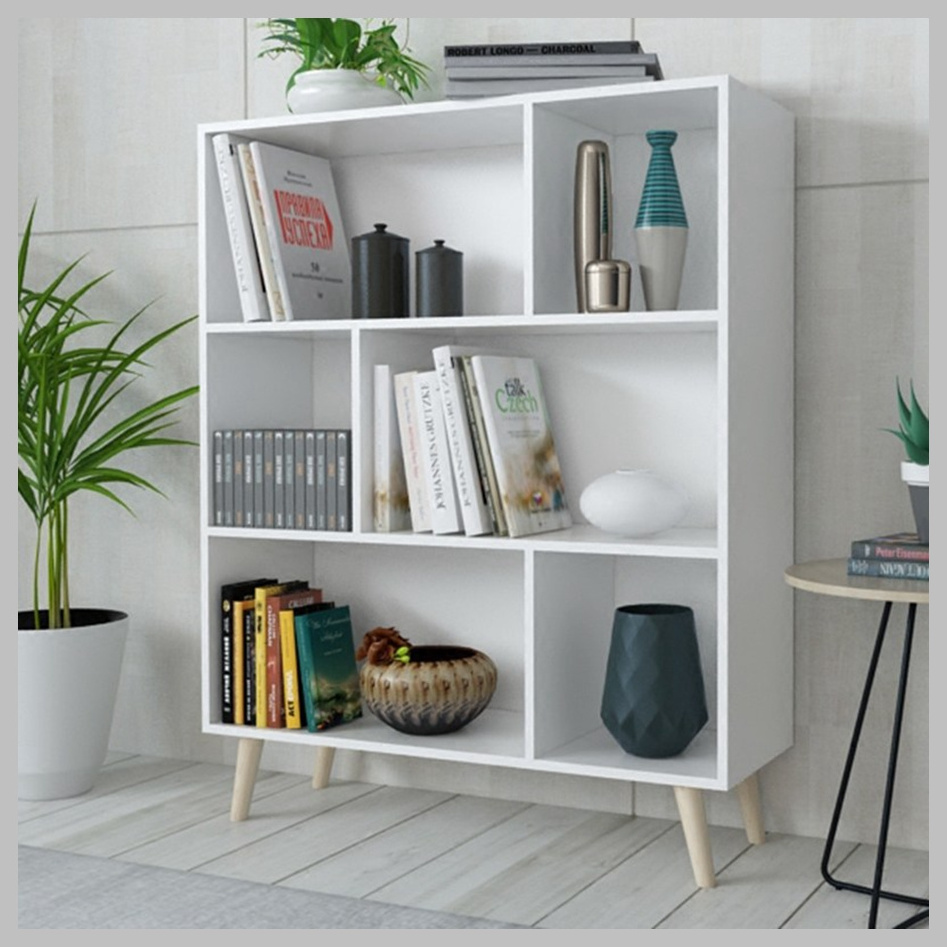 hot book shelf 4 tiers solid wood cabinet bookcase with various styles large storage