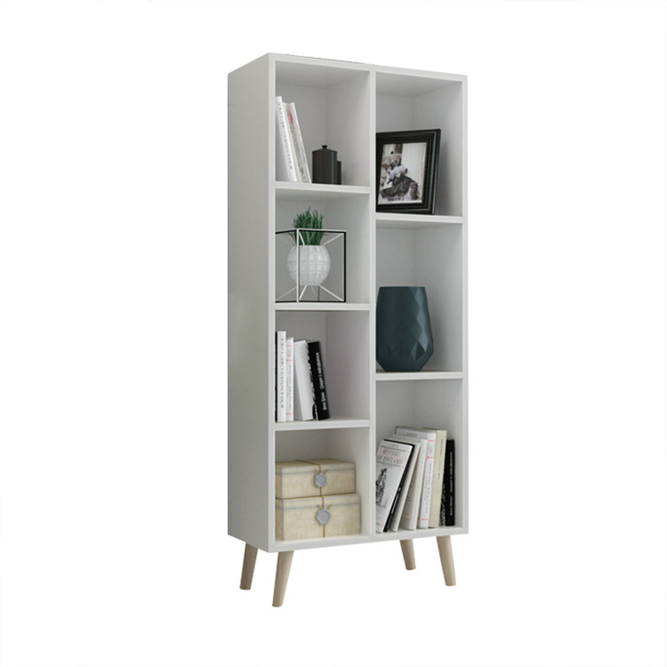 oem and odm corner shelf storage rack vertical simple bookcase design