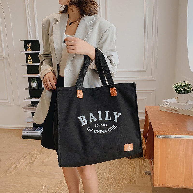 White handle women's canvas bag custom print promotional 100% cotton canvas tote bag wholesale