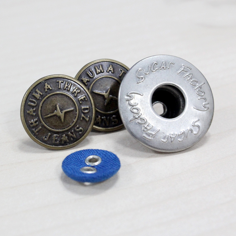 Screw Trousers Silver Metal Jeans Hook Buttons, Botones, Alloy Shank Buttons