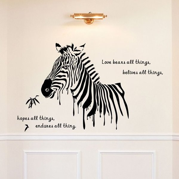 Animal Wall Decals Jungle Wall Stickers Tree Elephant Giraffe Lion Wall Sticker Decor For Kids