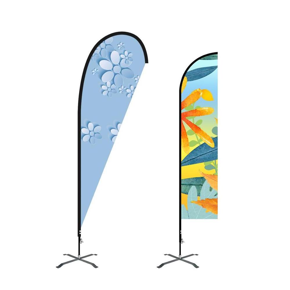 Outdoor Promotional Usage Advertising Feather Flag Flying Beach Flag Banner Stand