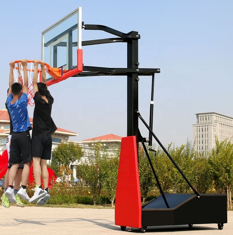 Professional training game outdoor portable basketball hoops stand adjustable foldable basketball hoop set