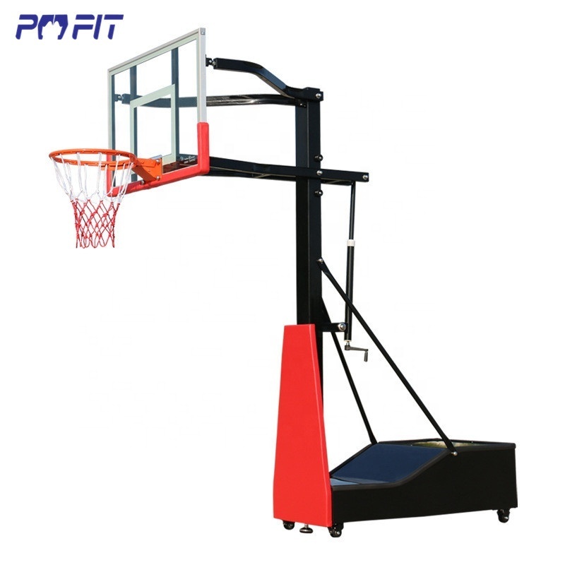 Movable height adjustable portable basketball stand outdoor school children used basketball hoops for sale