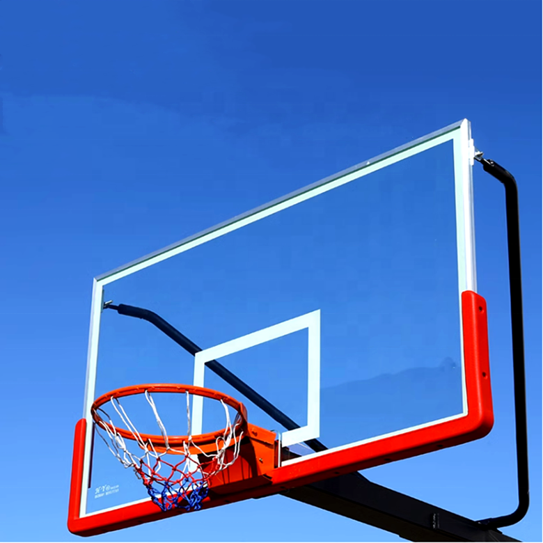 Indoor professional 12mm fiberglass basketball backboard 72 inches mdunk cheap outdoor basketball hoop backboard