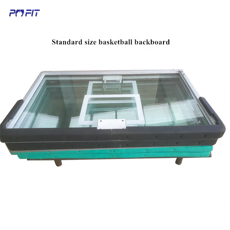 Tempered glass basketball hoop backboard 12mm fiberglass basketball board