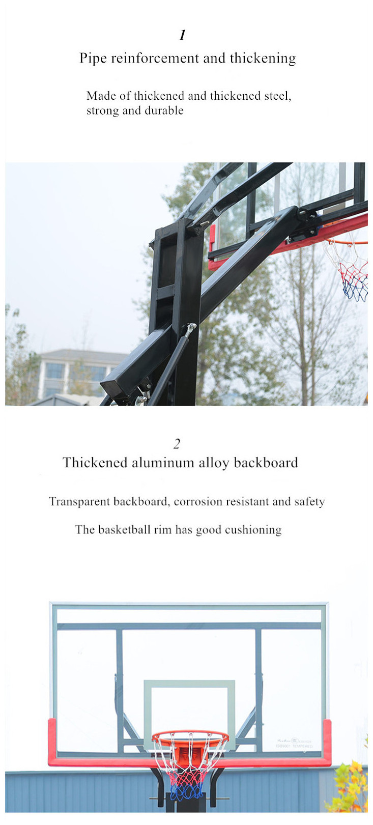 Adjustable movable Children & Adult basketball stand foldable hydraulic basketball hoop portable basketball system