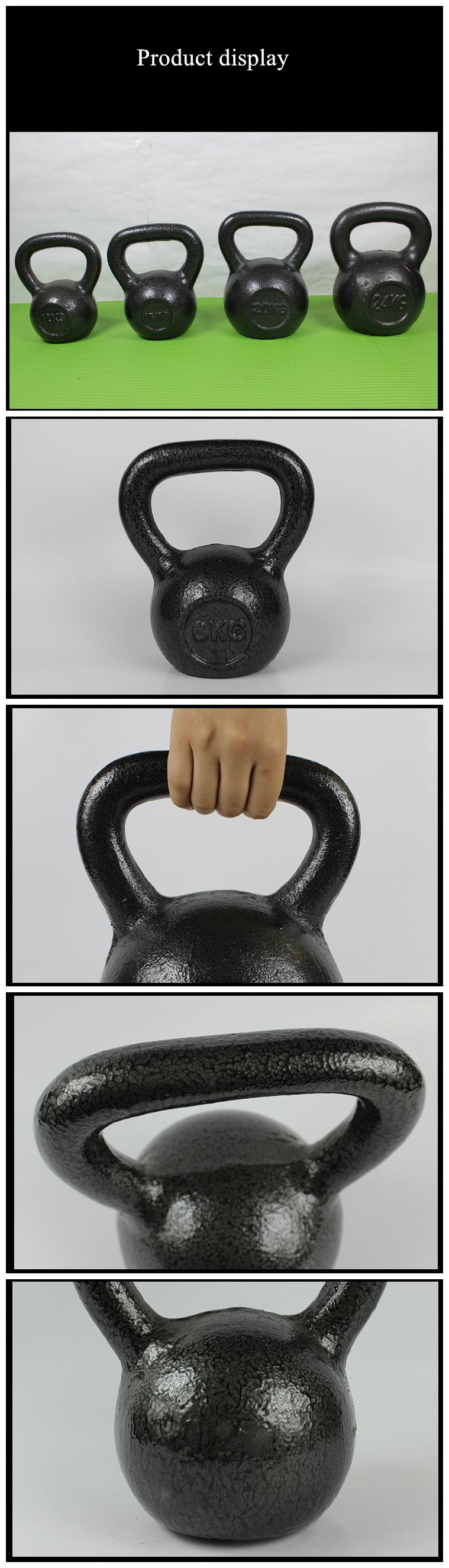 Wholesale gym fitness weightlifting 8kg 10kg 12kg dumbbell kettle bell set cast iron kettlebell for bodybuilding