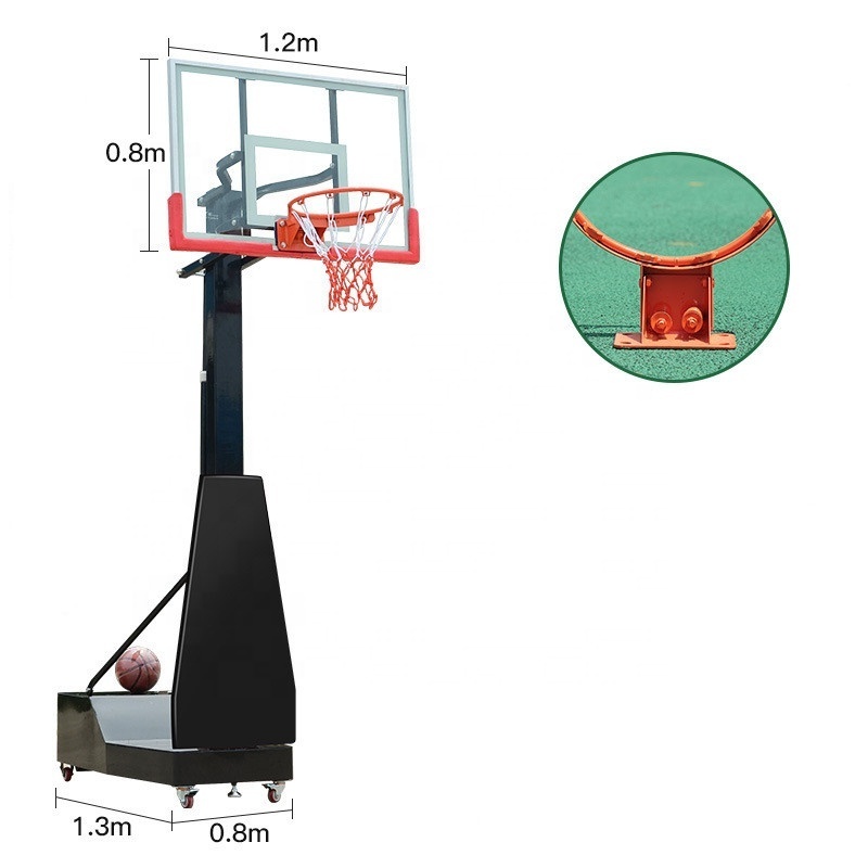 Adjustable movable Children & Adult basketball stand foldable hydraulic basketball hoop portable basketball system