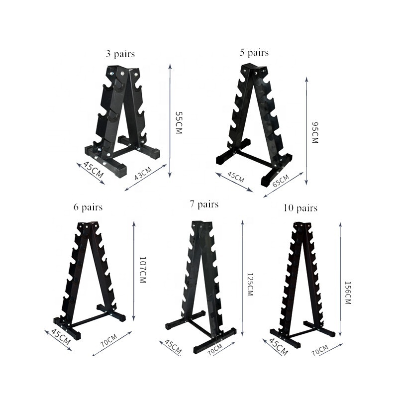 Dumbbell rack stand estante para mancuernas gym fitness dumbbell rack set de mancuernas hexagonales con rack