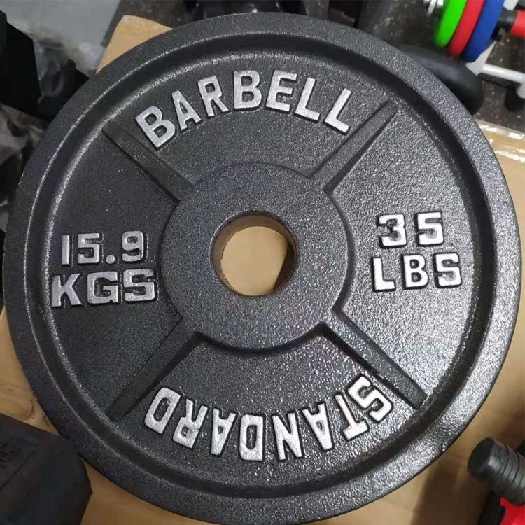 Cast iron weight plates rectangular pesas mancuernas bumper barbell weight plates weightlifting steel plate weight