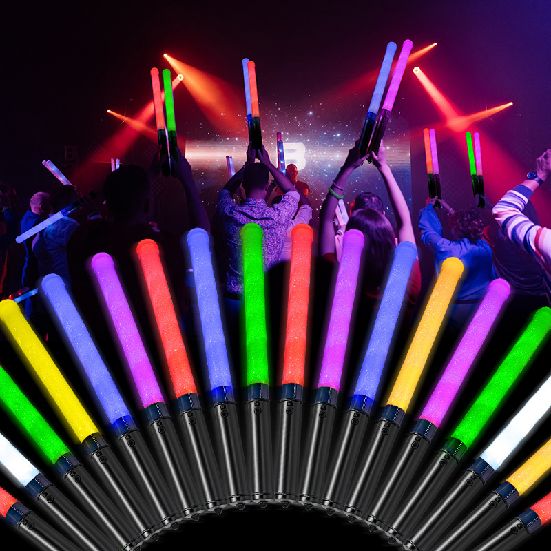 Flashing Led Sticks Party Light Lantern Concert Lighting up Cheering Sticks Toys Handle Silicone Glow Stick