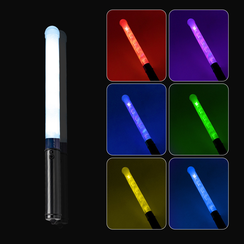 Flash Silicone Rods Peel & Led Light Sticks Party up RGB Lights Cheering Sticks Remote Controlled Glow Stick Wands