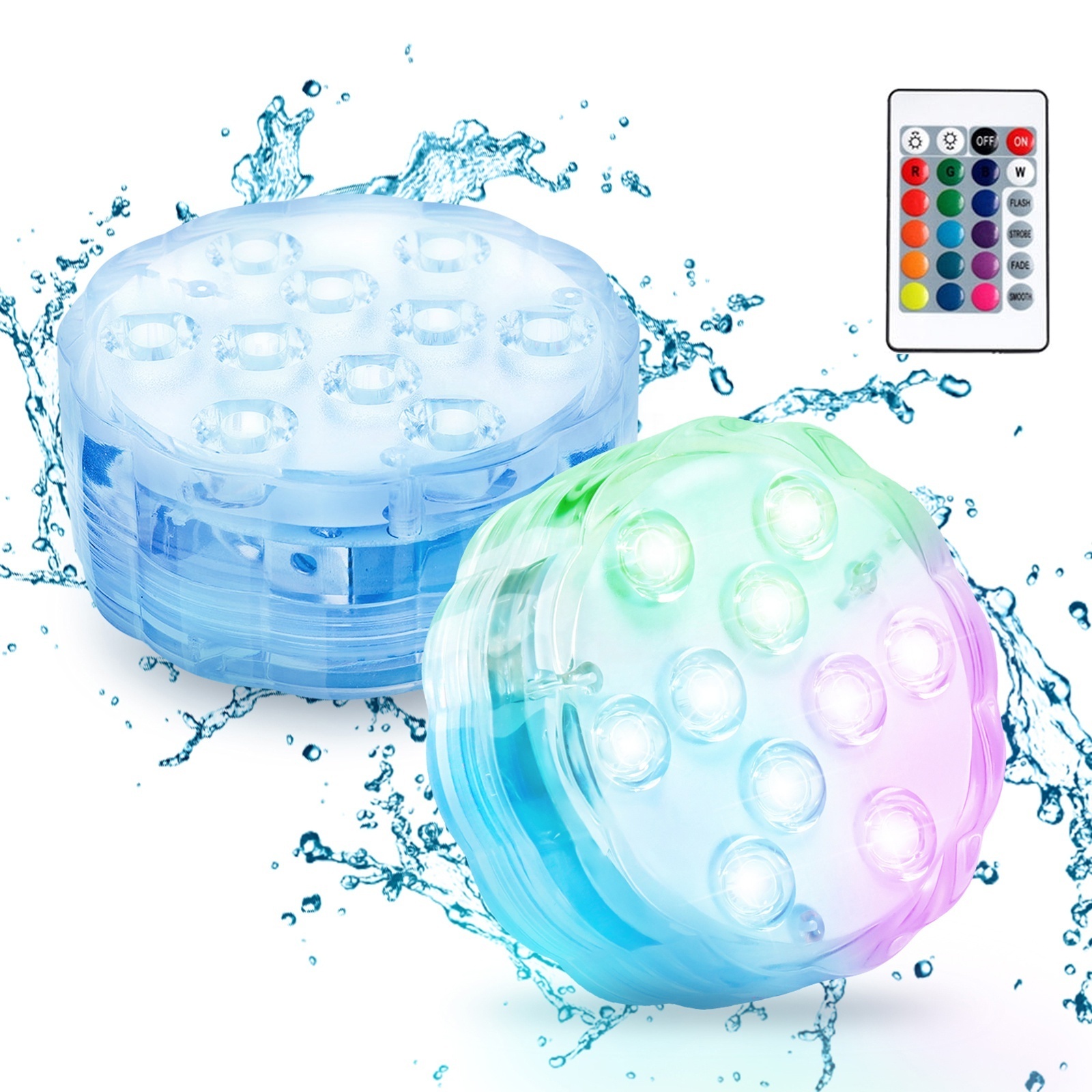 US Patent Wholesale Pool Light 3AAA Battery Operated Waterproof Mini Aquarium Bath Tub Kids Submersible Underwater Lights