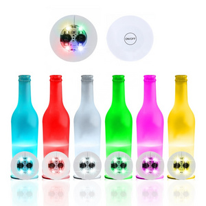 LED Coaster Bottles Stickers Light Flashing Bar Sticker For Decor Halloween Party Decorations Wedding Cups Led Bottle Lights