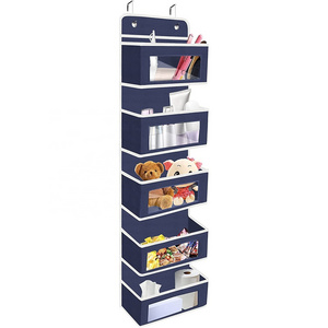 Foldable Eco-friendly  5 Pockets Wall Mount Hanging Shelves Pantry Hanging Door Organizer