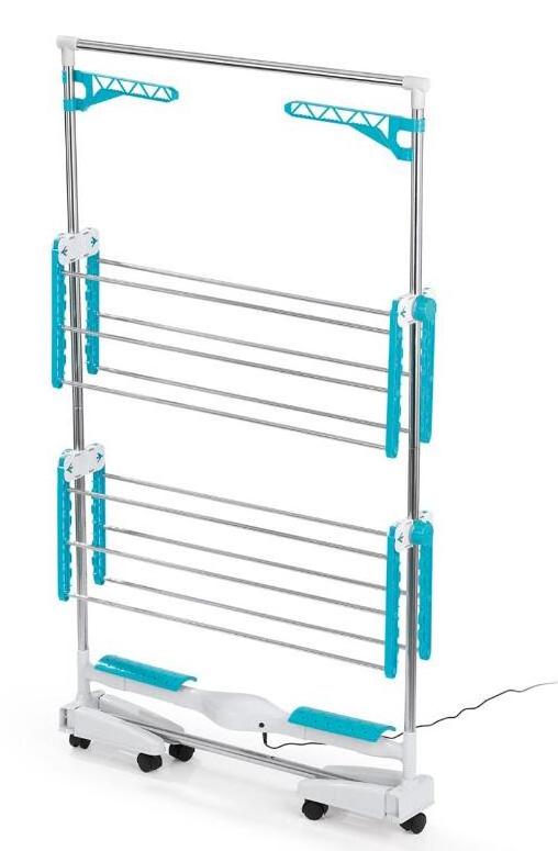 Heavy Duty Standing Foldable Stainless Steel Hangers Three Tiers Clothes Racks