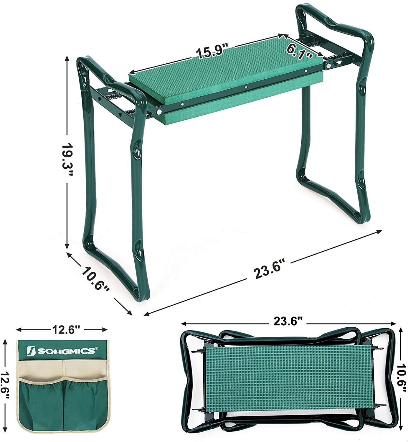 Hot Selling Folding Deep Seat Foldable Garden Kneeling Pad Chair Bench Seat Stool Garden Kneeler with Handles for Retailers