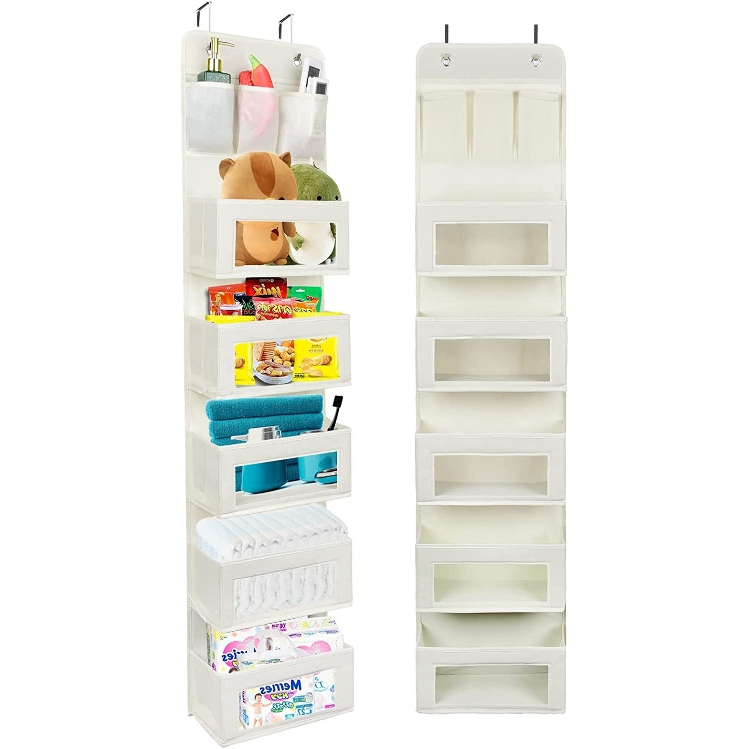 Premium Pantry Baby Closet Room Clear Window Over The Door Hanging Storage Organizer