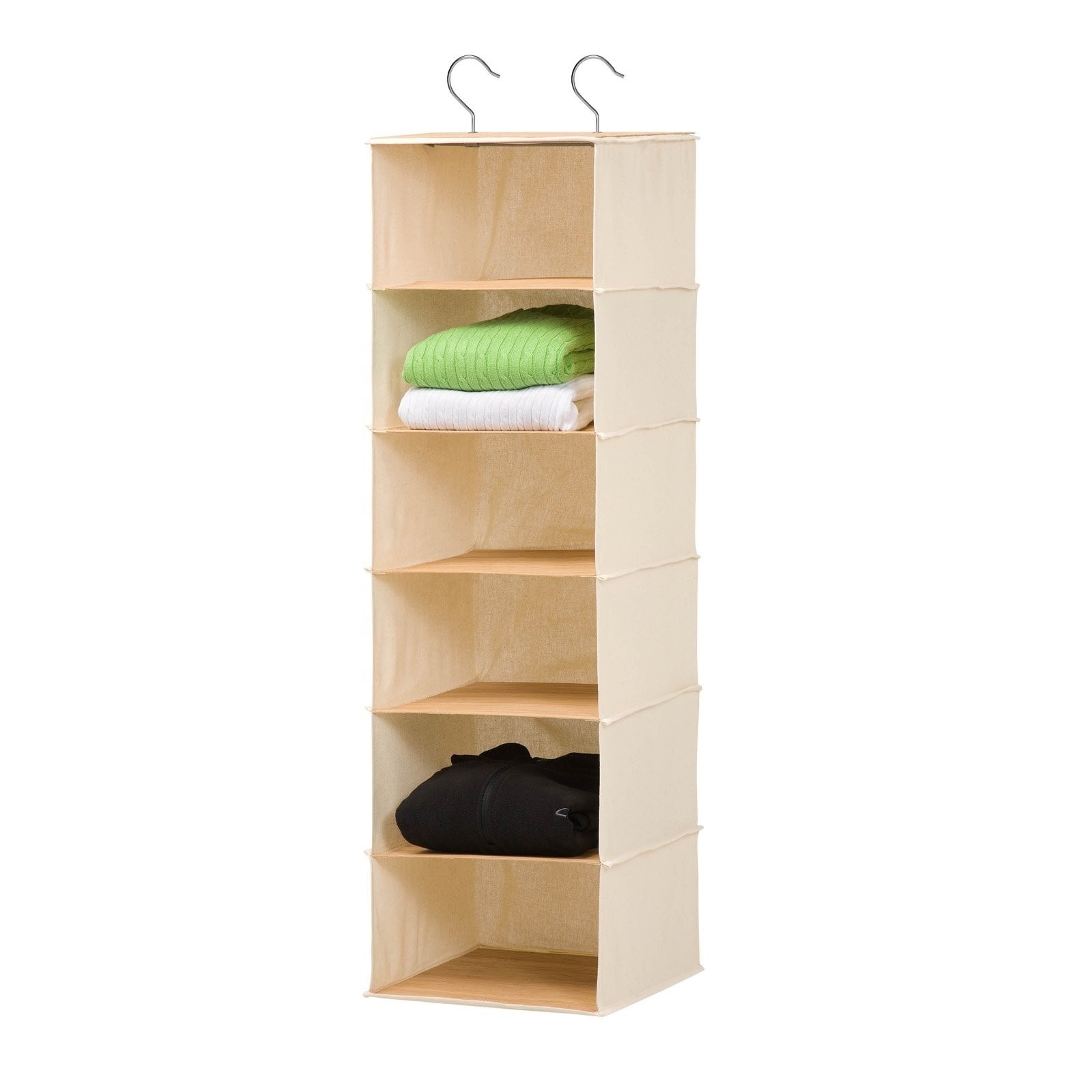 Non woven Space Saving Shelves Hanging Closet Organizer