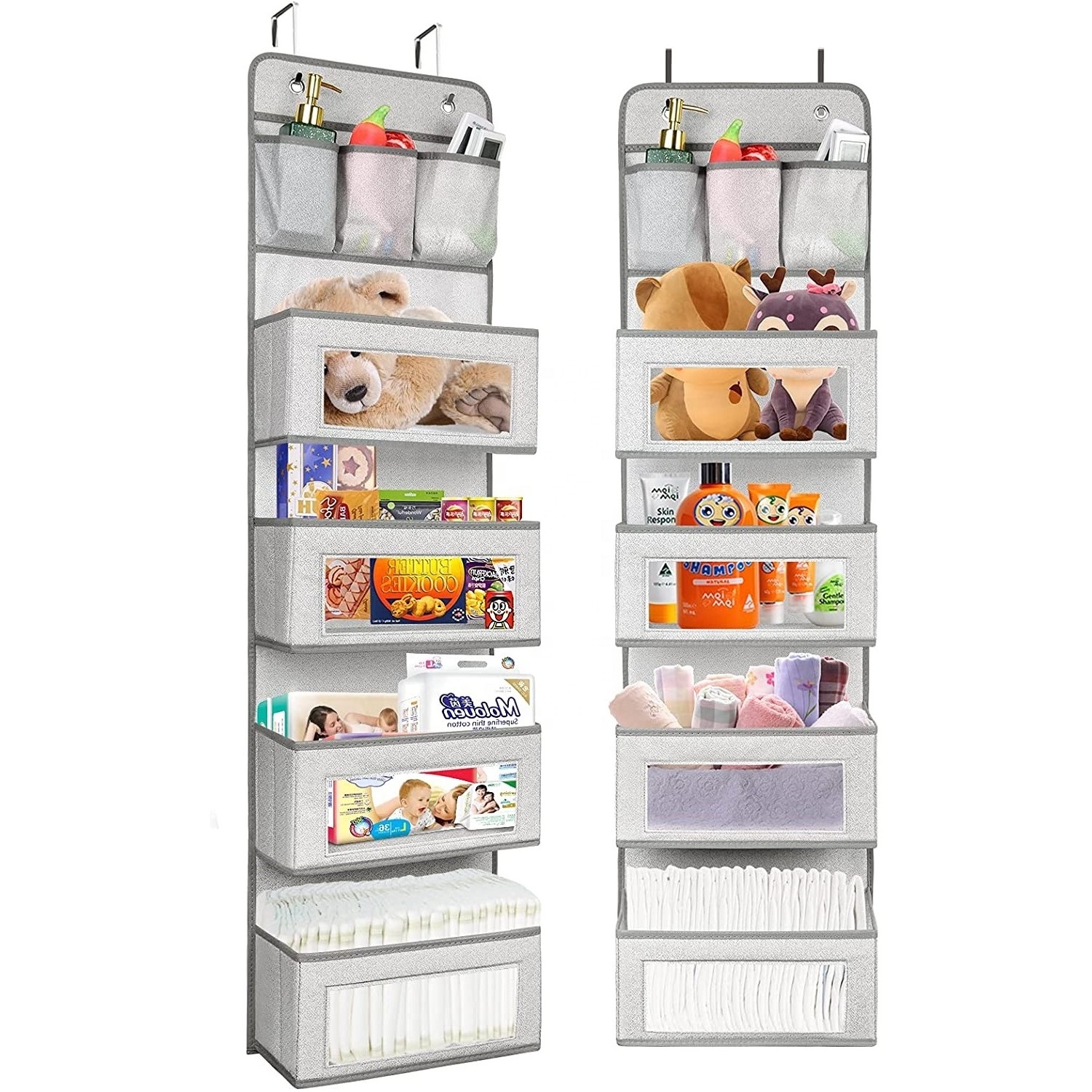 Premium Pantry Baby Closet Room Clear Window Over The Door Hanging Storage Organizer