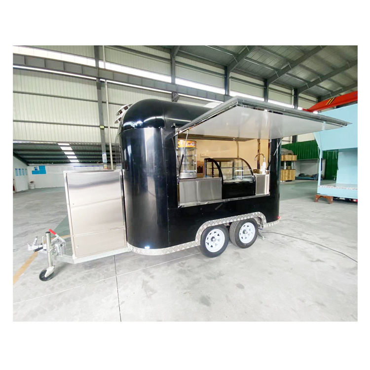 Hanyi Air Stream Mobile Ice Cream Food Truck New Burger Manufacture Genre for Snack Food Factories Vegetable Processing Plants