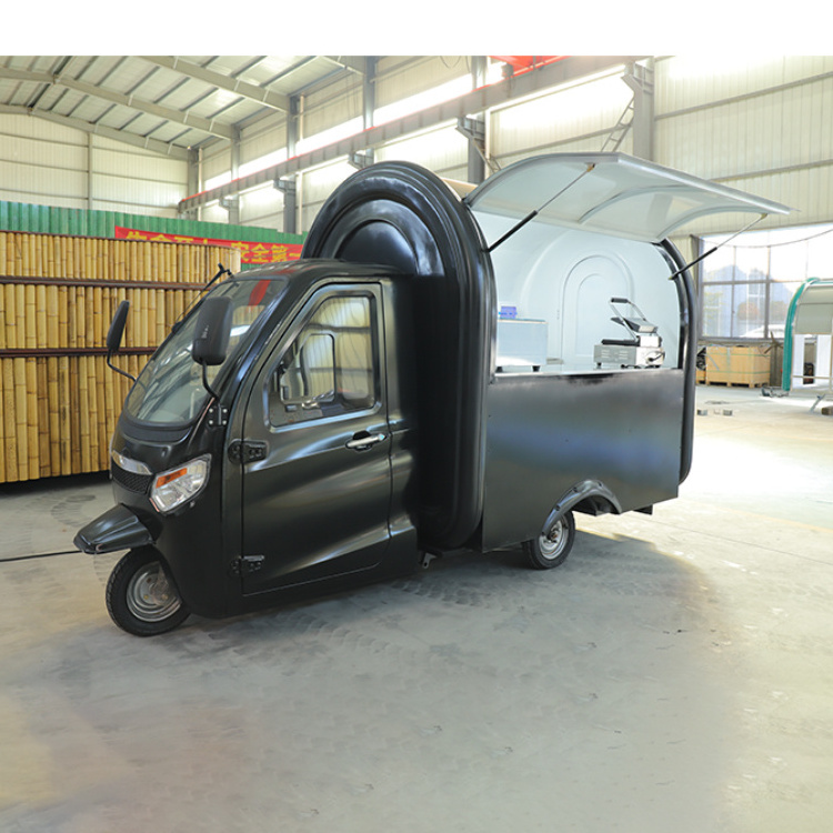 Mobile 3 Wheeler Fast Food Cart Three Wheel Electric Coffee Vend Tricycle Truck Mobile Kitchen