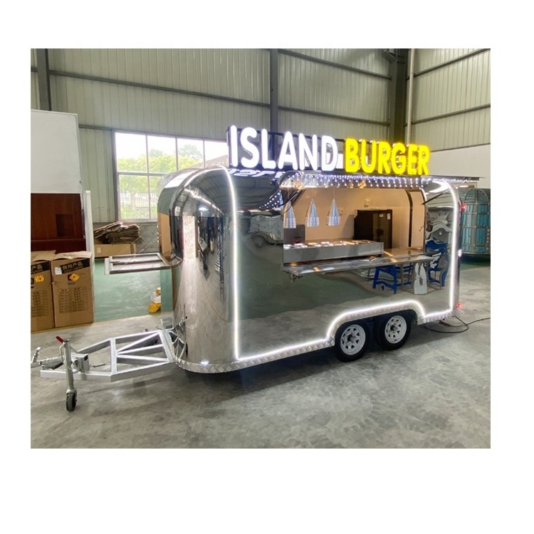 New Fashionable Street Food Snack Trailer Popcorn and Ice Cream Truck slide Pizza Mobile Foodtruck for Restaurant and Bakery