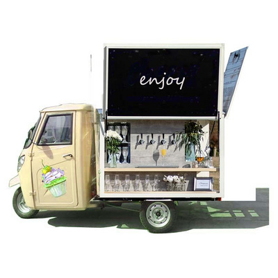 Electric Tricycle Moto Piaggio Ape Food Truck For Hot Dogs Cart Sale