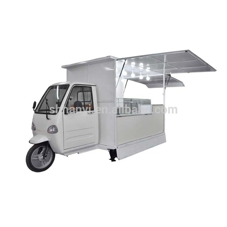 Electric Tricycle Piaggio Ape Food Trailer Mobile Kitchen Food Truck For Sale