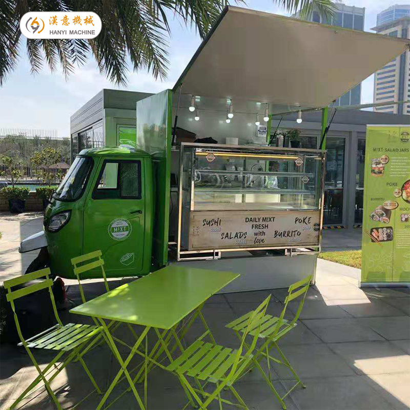 Mobile Motorized Tricycles Fast Food Coffee Cart Popular Street Ice Cream Truck Tricycle Piaggio Food Car