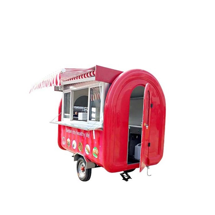 Customised Vending Kinds Stainless Kiosk Steel Small Food Truck For Ice Cream Sale